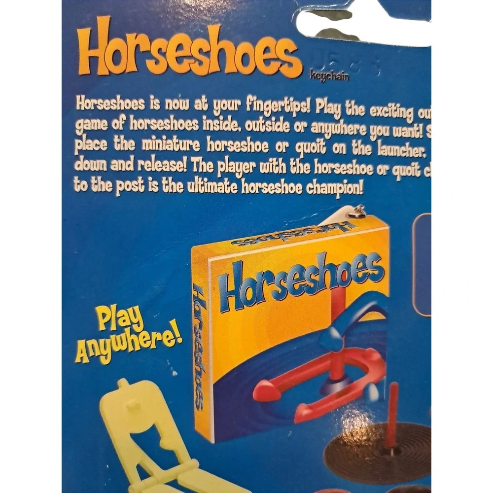 HORSESHOES GAME KEYCHAIN BASIC FUN NEW IN‎ PACKAGE
